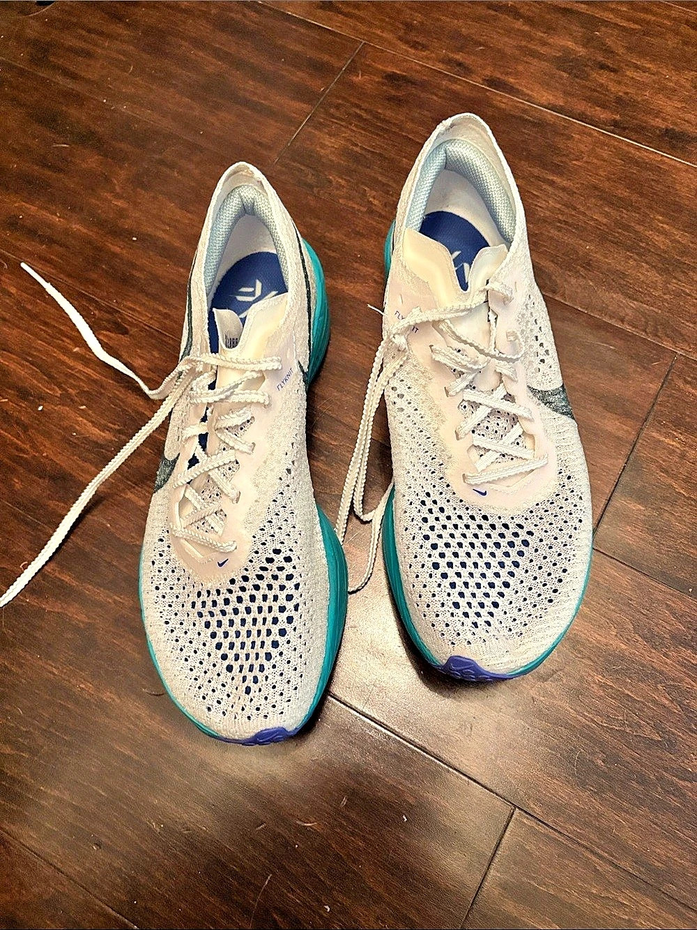 Nike ZoomX Vaporfly NEXT% 2 Athletic Shoes White & Blue US 7.5